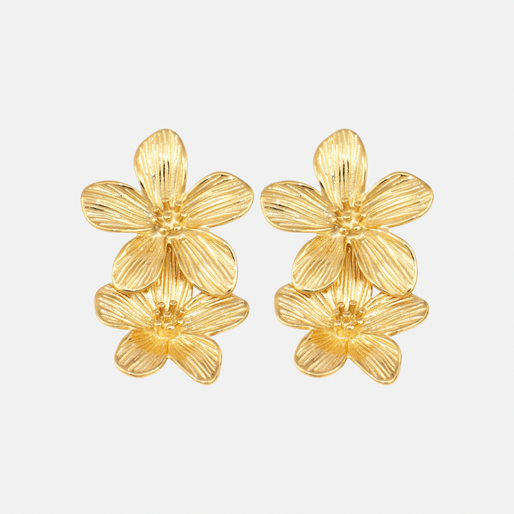 Golden Bloom Drop Earrings