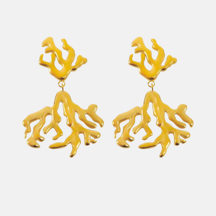 Gold Reef Drop Earrings