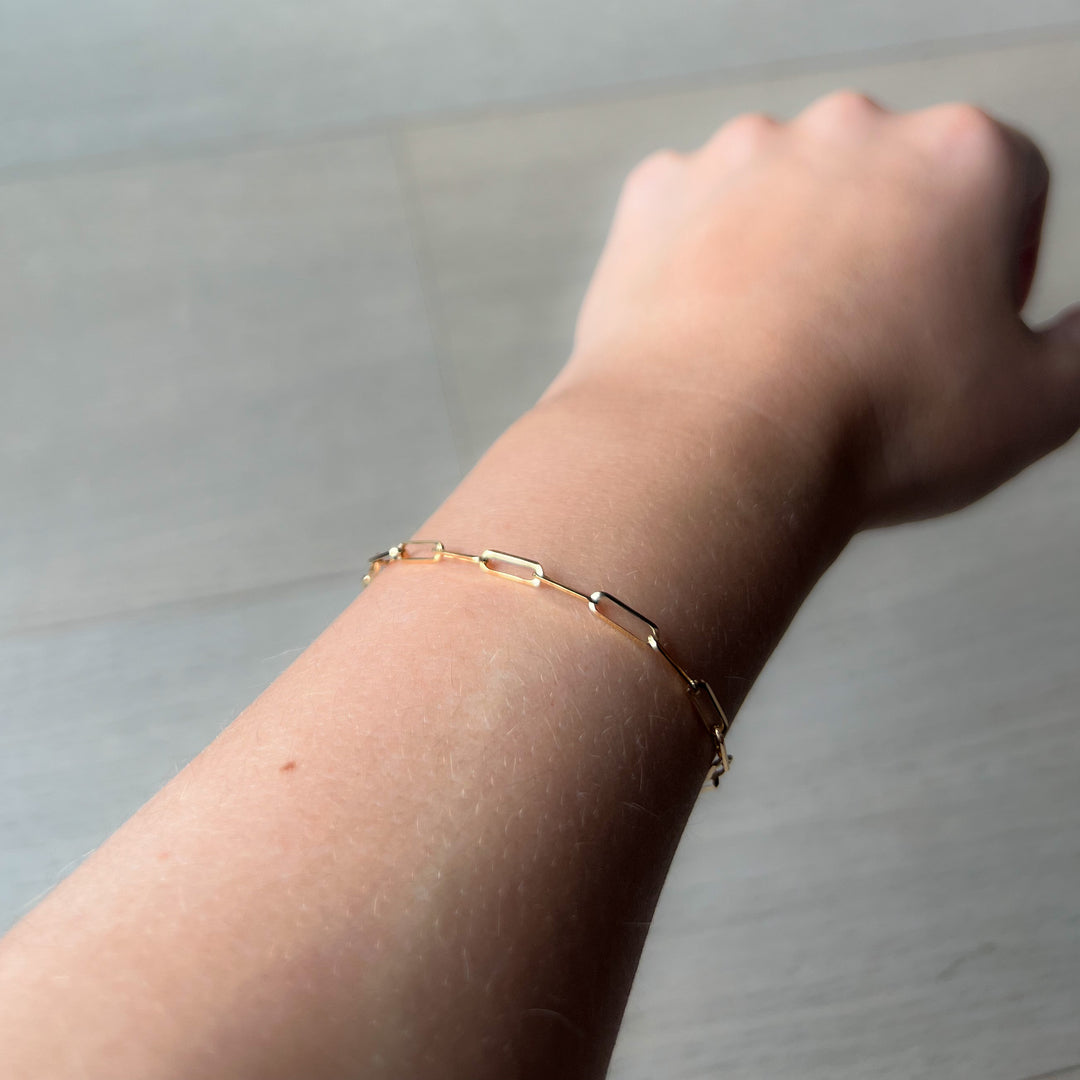 Edie 9ct Gold Square Link Bracelet