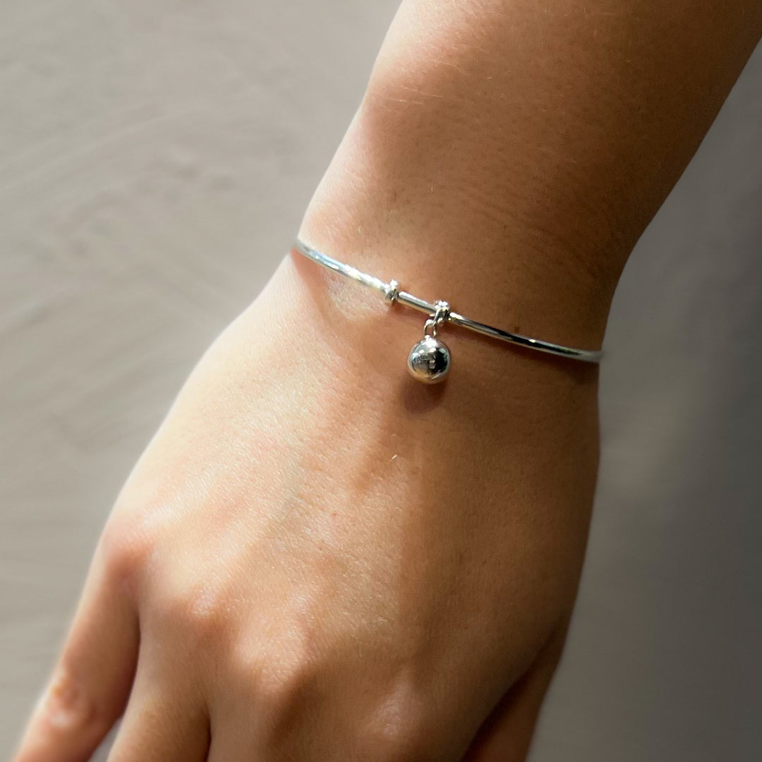 Sterling Silver Ball Cuff