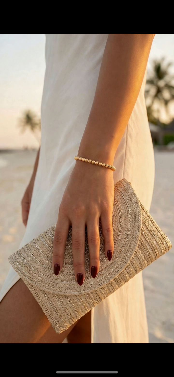 Phoebe Textured Ball Slide Bracelet - Gold | Silver | Mixed Metals