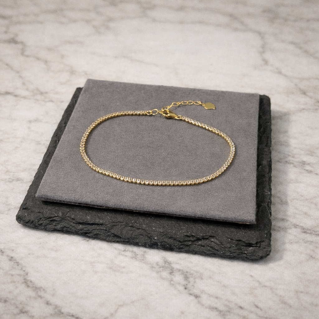 Dainty Zircon Tennis Bracelets - Sterling Silver | 18ct Gold Plated Sterling Silver