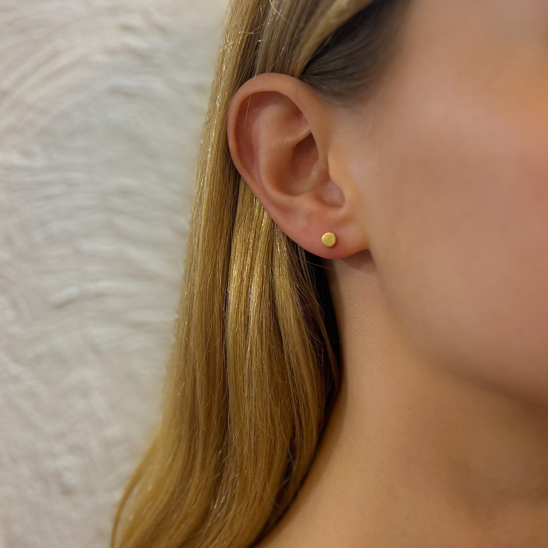 Dot Square Edged Studs - Sterling Silver | 18ct Rose Gold | 18ct Gold Plated