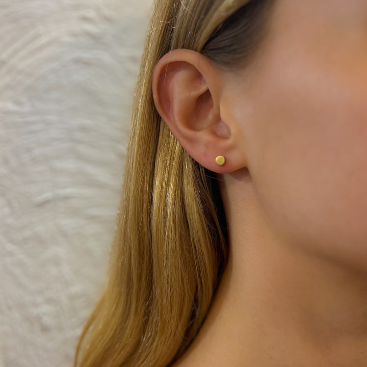 Dot Square Edged Studs - Sterling Silver | 18ct Rose Gold | 18ct Gold Plated