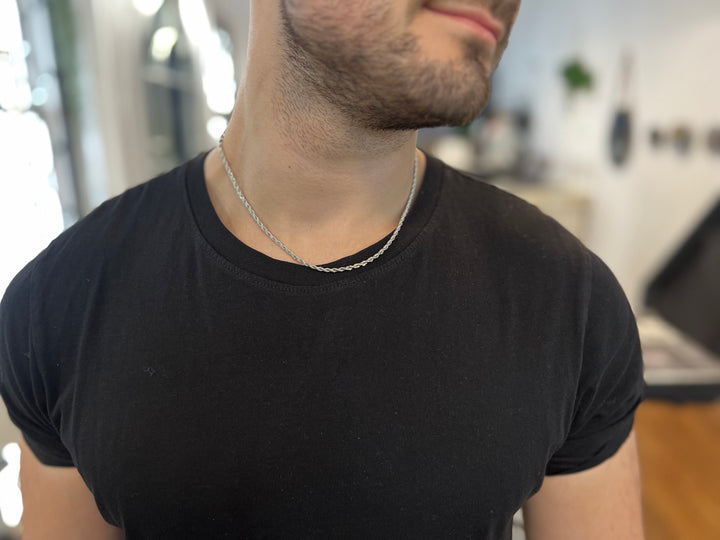 Kiwi Steel Twist Chain Necklace - Steel | Gold Steel