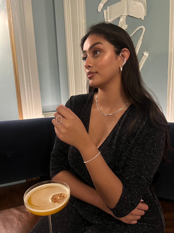 Layered Snake Chain Sterling Silver Necklace