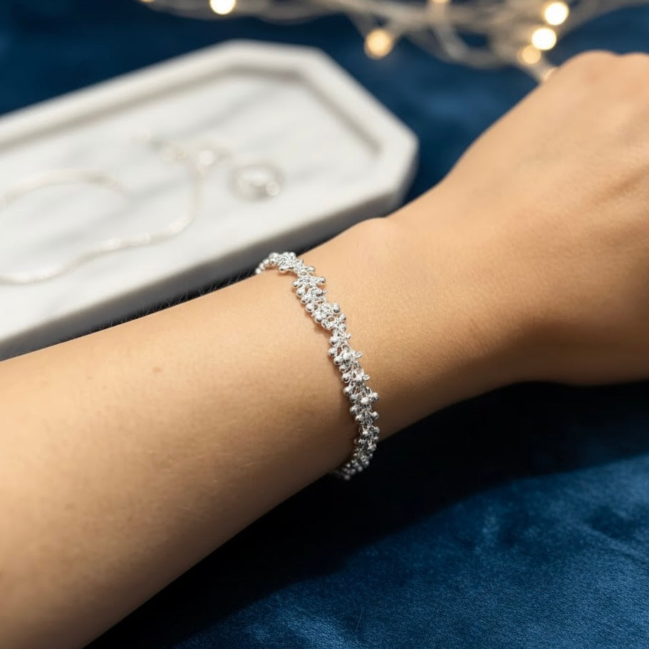 Theron Sterling Silver Ball Bracelet