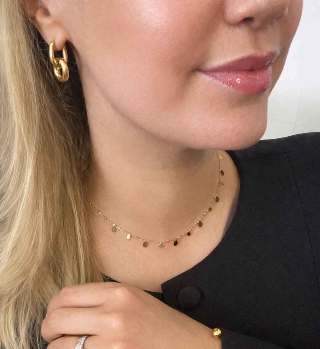 Interlink Gold Drop Earrings