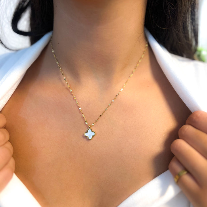 Lani Reversible Clover Pendant Necklace