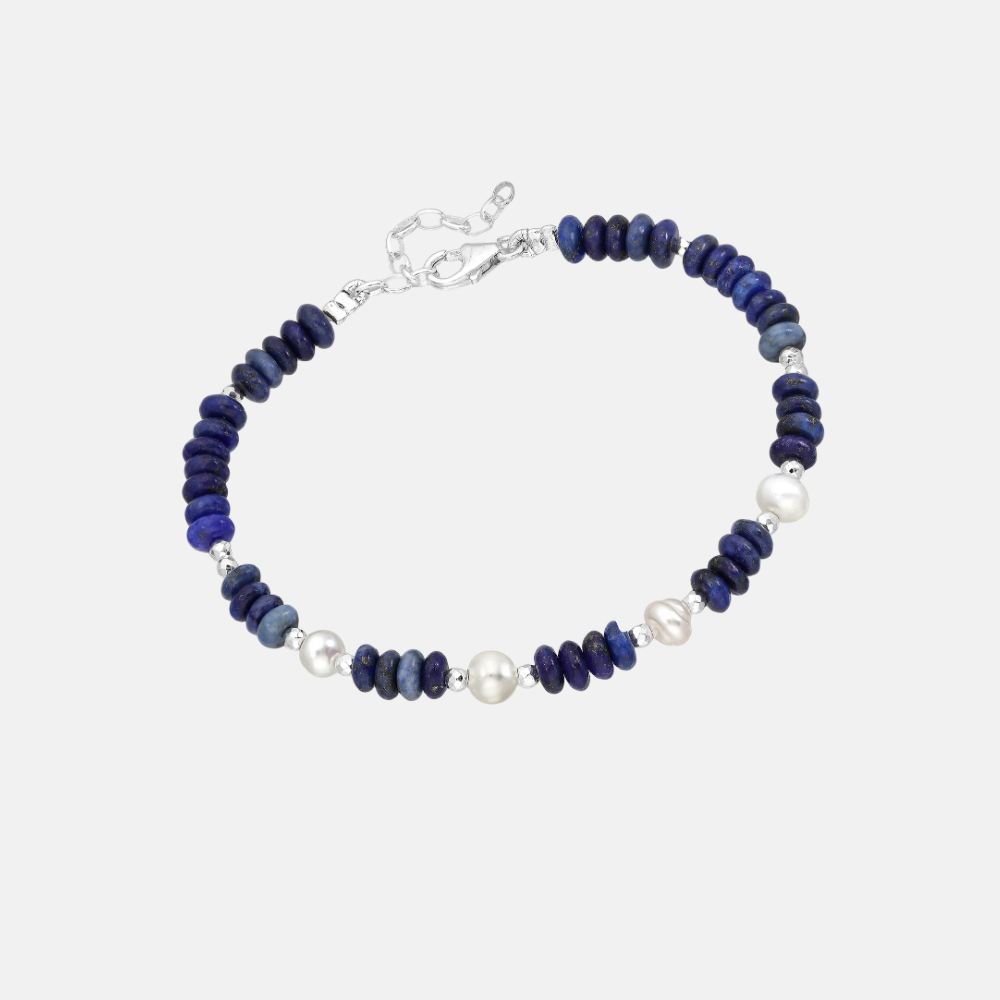 Gemstone Pearl Bracelets - Lapis Lazuli | Rose Quartz | Aquamarine