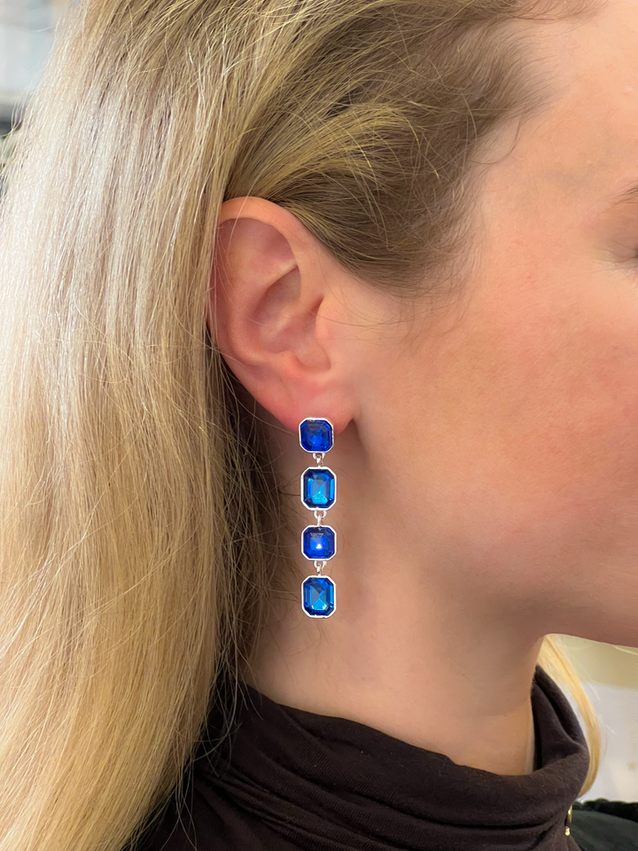 Chelsea Bijou Drop Earrings - Royal Blue | Sage Green | Blush Pnk
