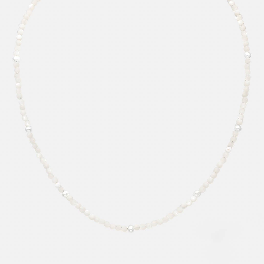 Sia Stone Choker Necklaces - Black Onyx | Chrysocolla | Howlite | Fresh Water Pearl | Tourmaline | Turquoise