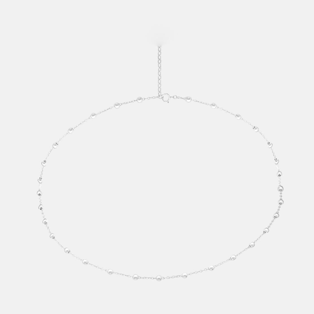 Chloe Dots & Chain Choker Necklace - Sterling Silver | 18ct Gold Plated Sterling Silver