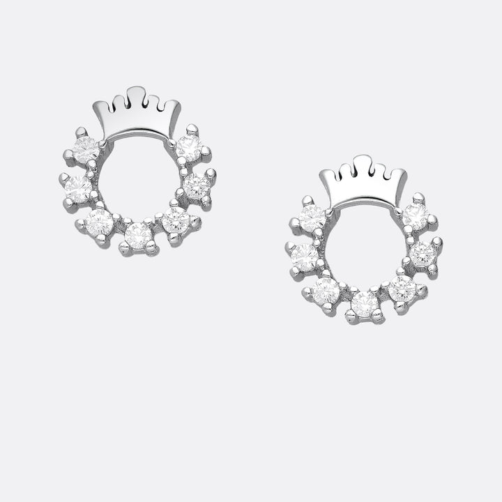 Princess Aspen Sterling Silver Stud Earrings