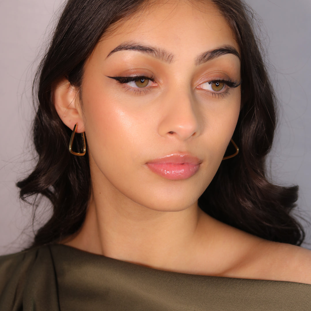 9ct Gold Geo Hoops - Pentagonal | Triangular