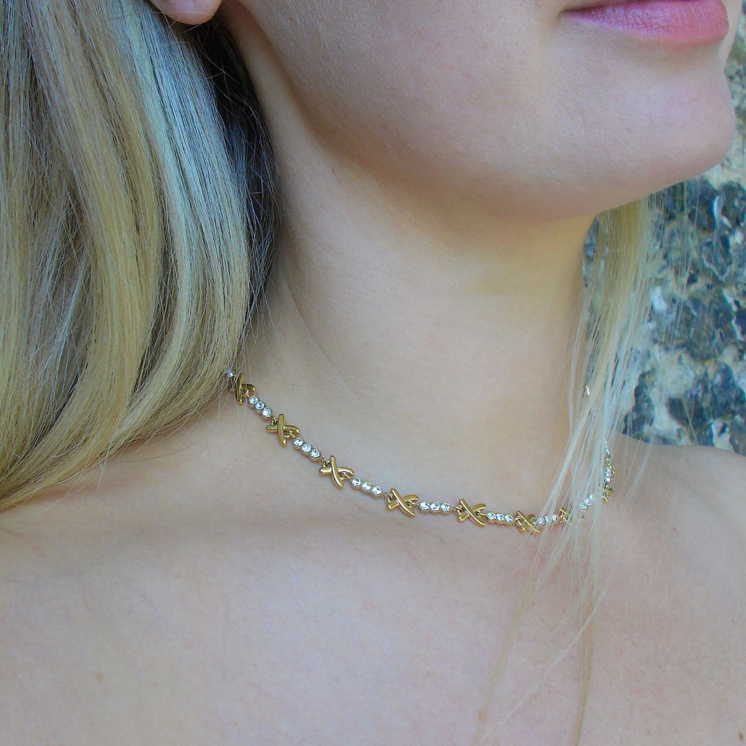 XO Gold Plated Steel Necklace