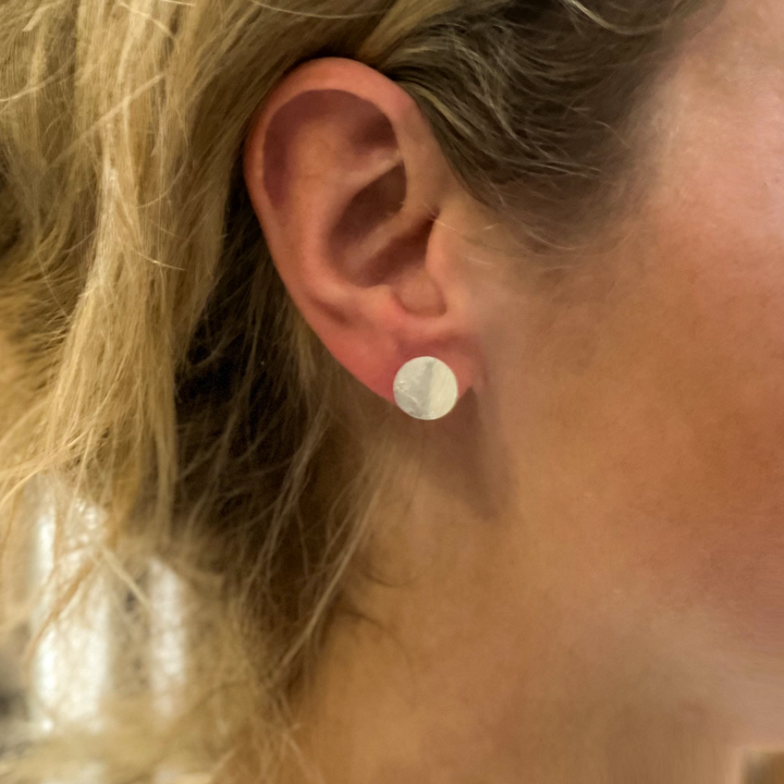 Etched Cup Stud Earrings