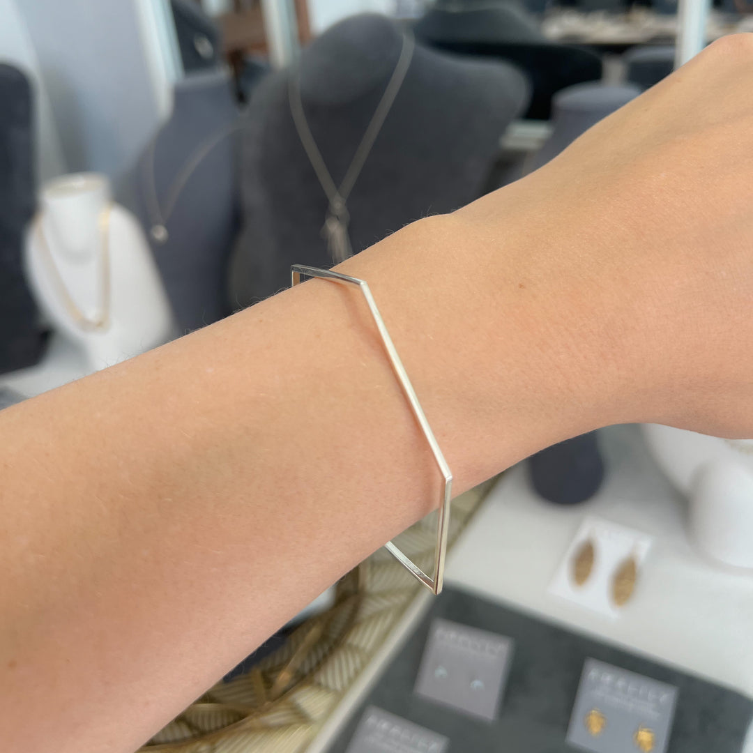 Geo Sterling Silver Bangles  - Square | Hexagonal