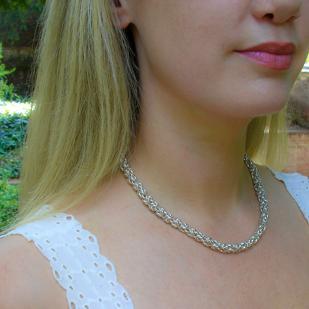 Monaco Intertwined Rings Sterling Silver Necklace