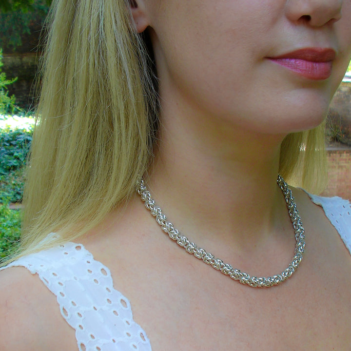 Monaco Intertwined Rings Sterling Silver Necklace