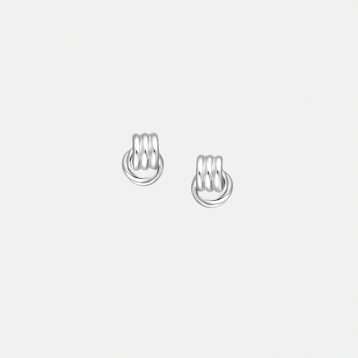 Sterling Silver Knot Stud Earrings
