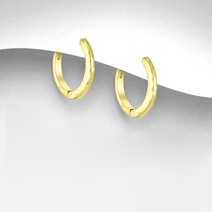 Amos Gold Plated 2cm Hoop Earrings