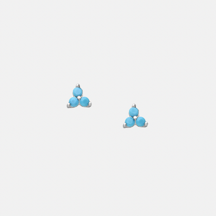 Turquoise Trio Sterling Silver Studs