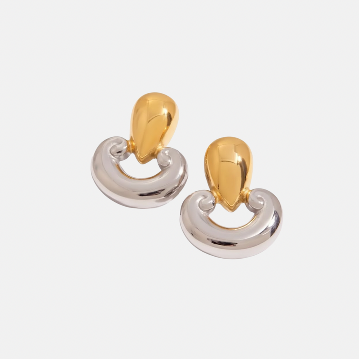 Calliza Mixed Metal Drop Earrings