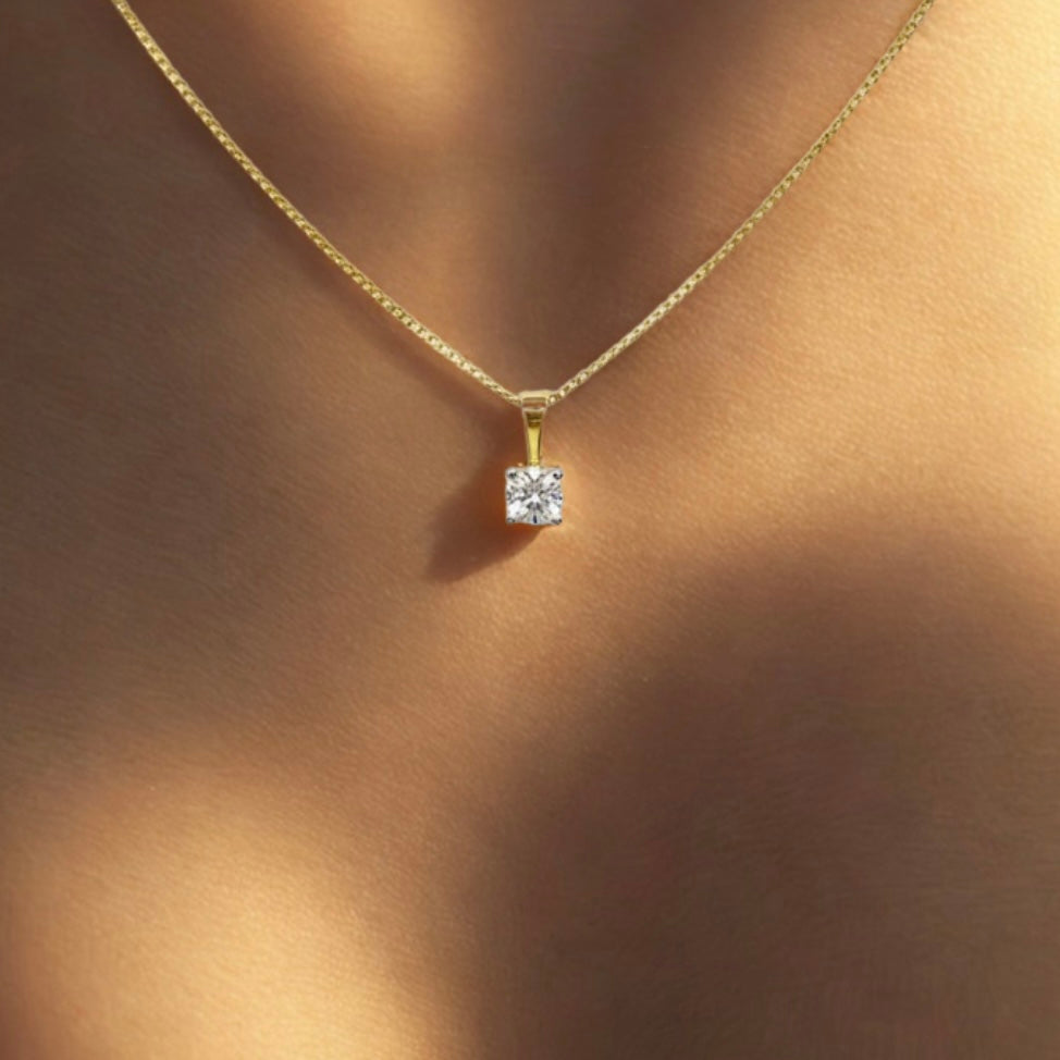 18ct Gold Diamond Pendant Necklace