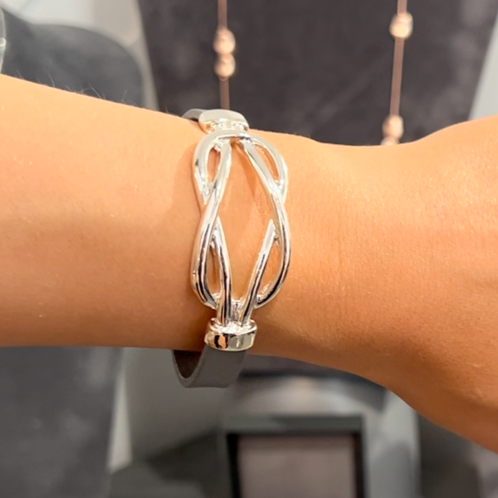 Provence Leather Bracelet - Silver | Rose Gold