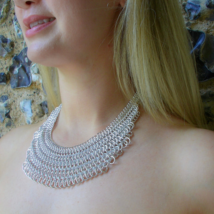 Bjorn Chainmail Silver Necklace