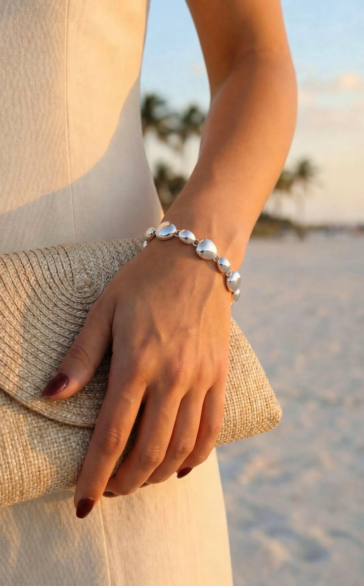 Sterling Silver Pebble Bracelet