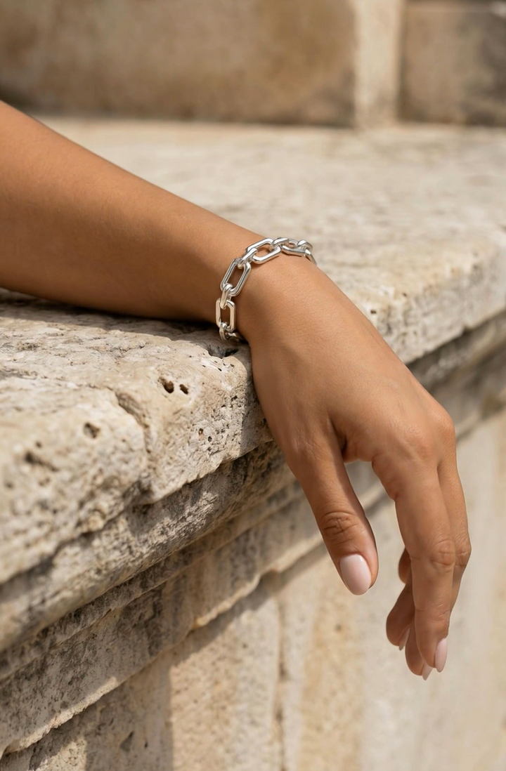Siena Square Link Chain Bracelets -  Gold | Silver