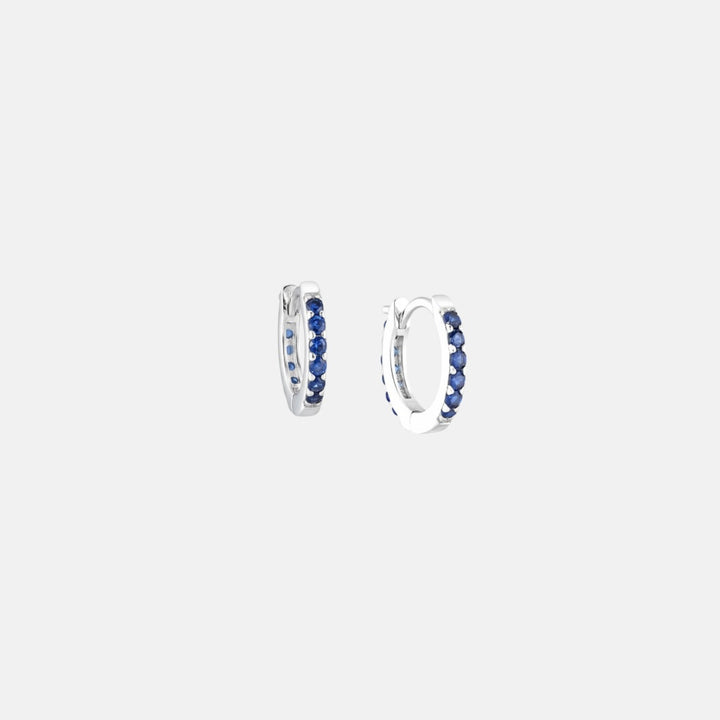 Tottie Zircon Huggie Hoops - White | Multi-Colour | Blue
