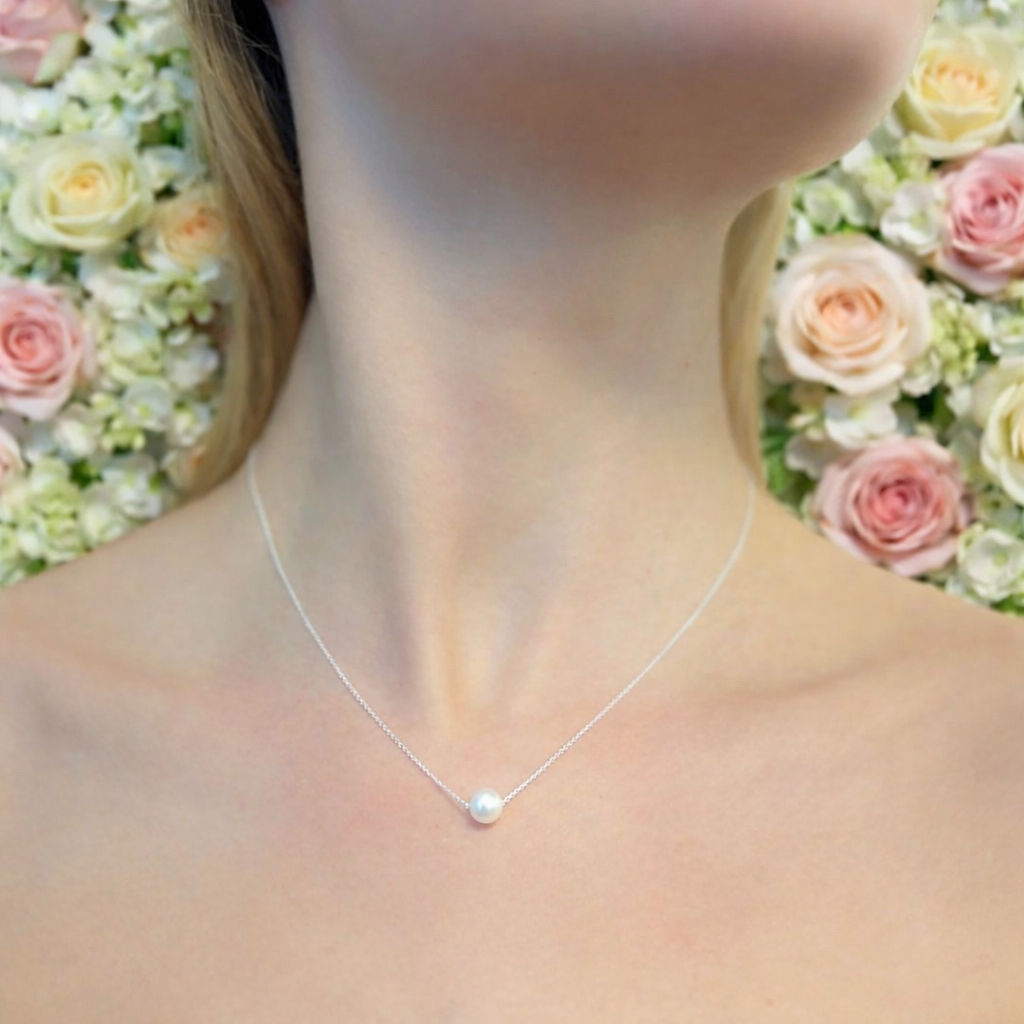 Mandarin Pearl Sterling Silver Necklace