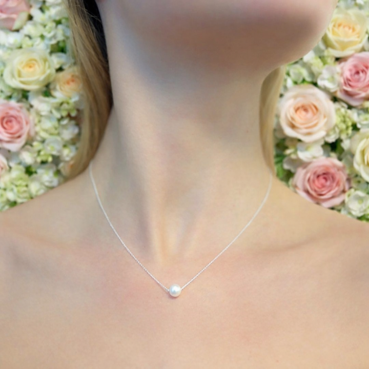 Mandarin Pearl Sterling Silver Necklace