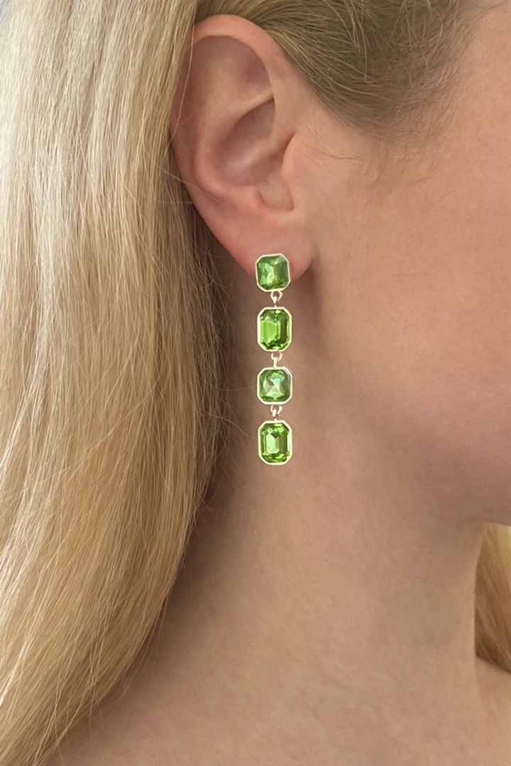 Chelsea Bijou Drop Earrings - Royal Blue | Sage Green | Blush Pnk