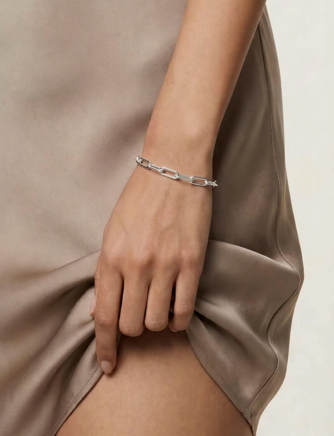 Edie Chunky Sterling Silver Square Link Chain Bracelet - 7 Inch | 7.5 Inch | 8 Inch