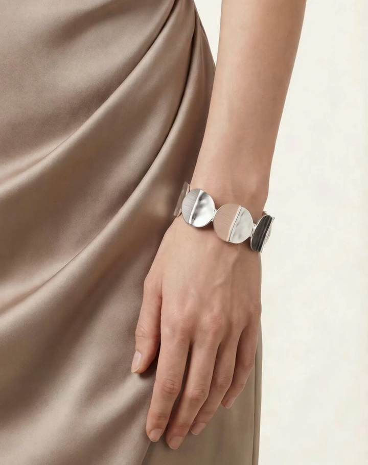 Kew Brushed Colour Stretchy Cuff Bracelet