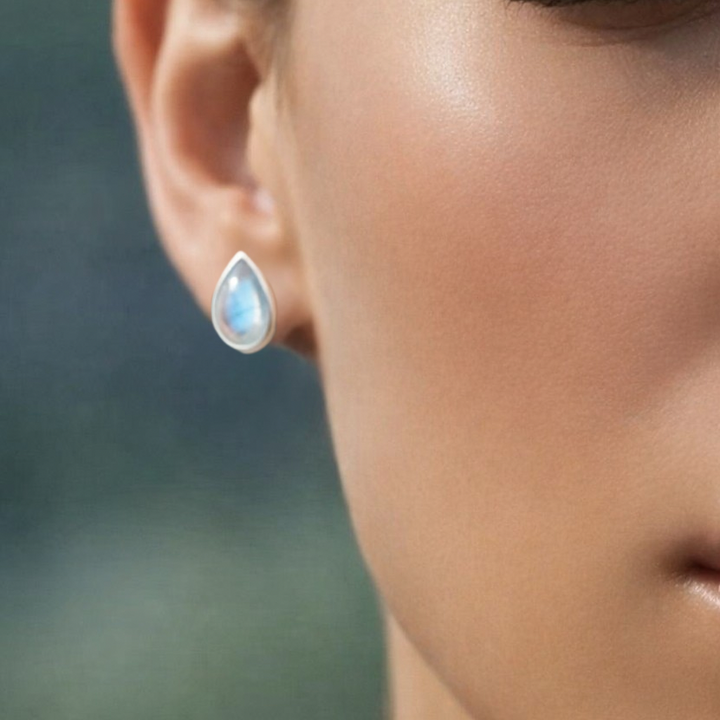 Lili Moonstone Tear Drop Stud Earrings