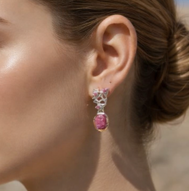 Pink Sapphire Elena Earrings