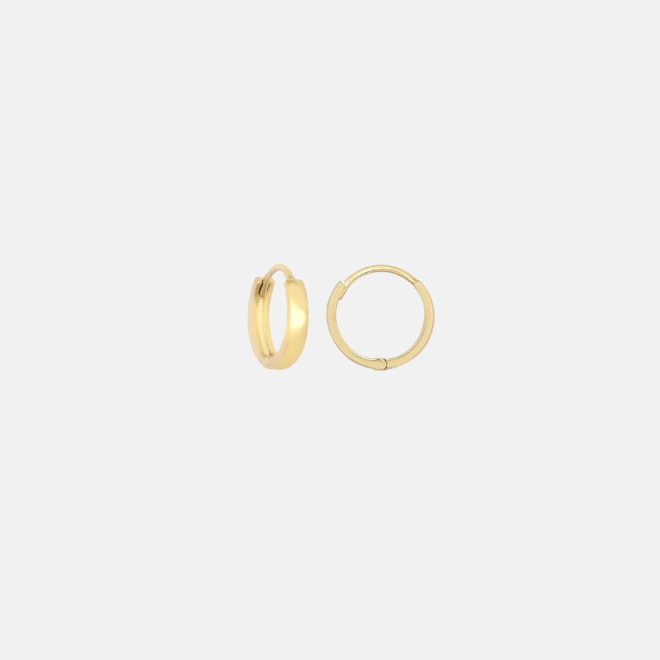 9ct Gold Huggie Hoops - White Gold | Rose Gold | Yellow Gold