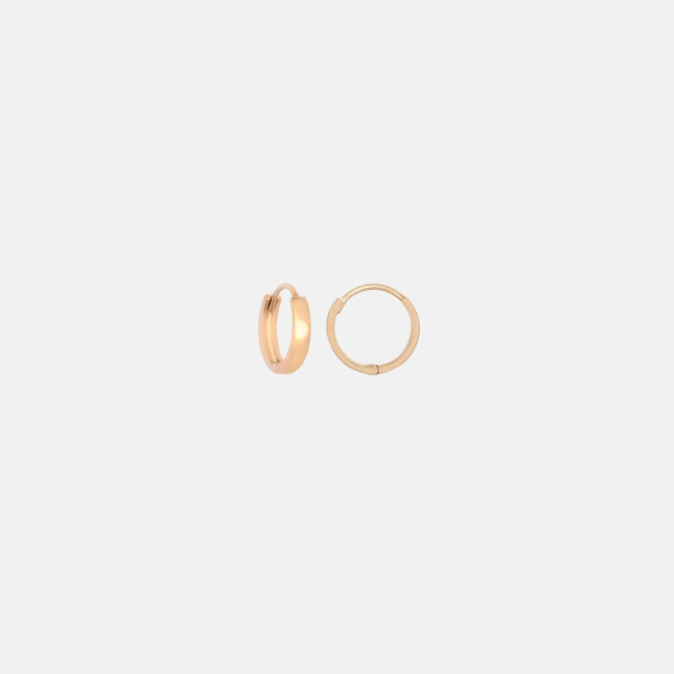 9ct Gold Huggie Hoops - White Gold | Rose Gold | Yellow Gold