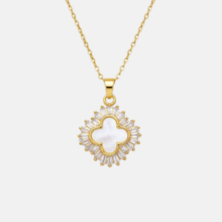 Mother of Pearl Clover Radiate Necklace