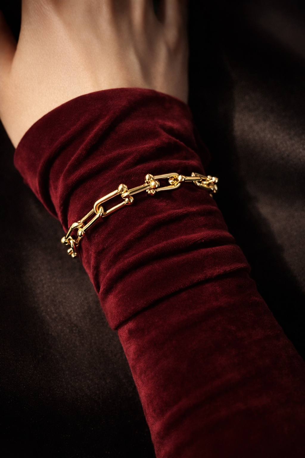 Venega Square Link Bracelet - Silver | Gold