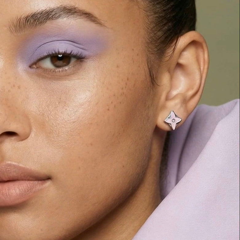 Stella Flower Sterling Silver Studs - Baby Pink | Baby Blue