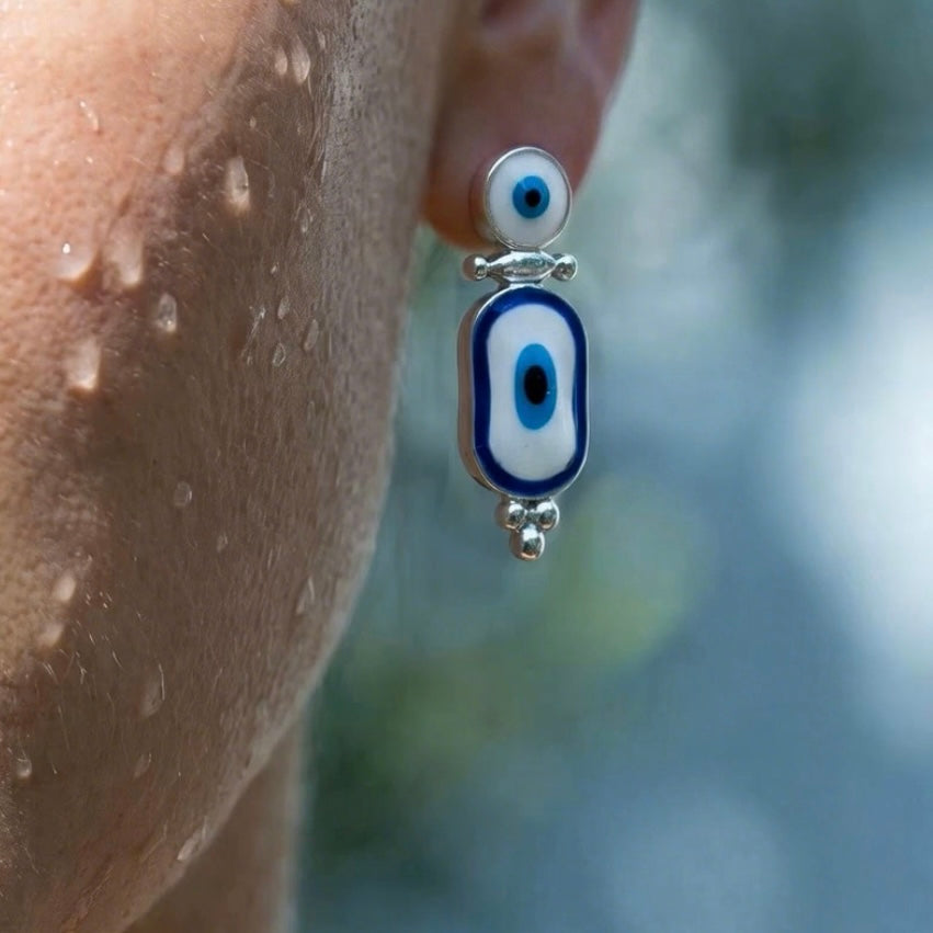 Eye of Protection Earrings - Gold Steel | Silver Steel