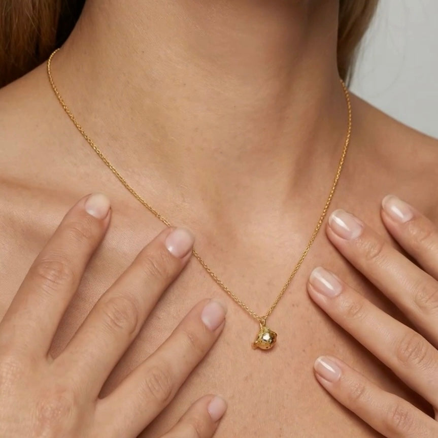 Puffer Fish Gold Plated Necklace