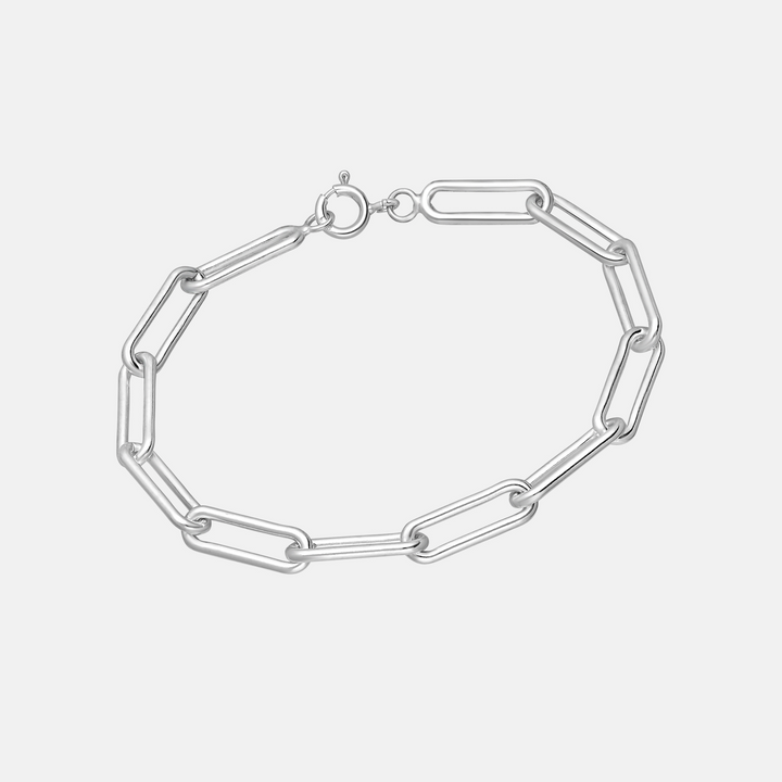 Edie Chunky Sterling Silver Square Link Chain Bracelet - 7 Inch | 7.5 Inch | 8 Inch