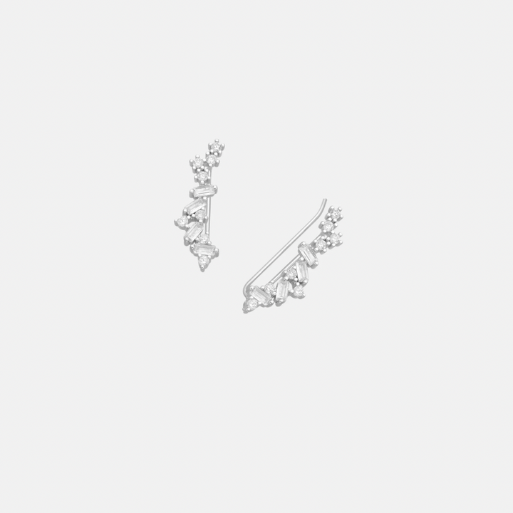 Zelda Baguette Ear Climber Earrings